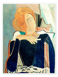 Póster Inge II, en azul oscuro con el cigarrillo