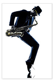Póster  Saxofón de jazz