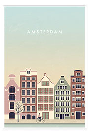Póster Ilustración de Ámsterdam