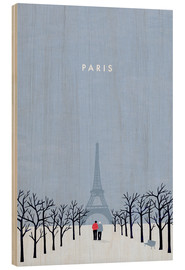 Cuadro de madera  Ilustración de París - Katinka Reinke