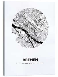 Lienzo  Mapa de la ciudad de Bremen IV - 44spaces