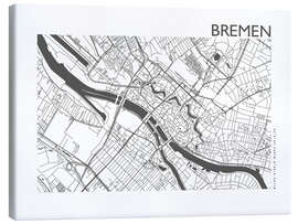 Lienzo  Mapa de la ciudad de Bremen - 44spaces