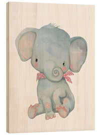Cuadro de madera  Mi pequeño elefante - Eve Farb