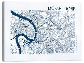 Lienzo  Plano de la ciudad de Dusseldorf - 44spaces