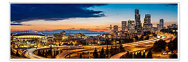 Póster  Seattle en la luz de la tarde - Gary Luhm