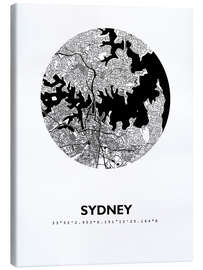 Lienzo  Mapa de la ciudad de Sydney - 44spaces