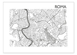 Póster Mapa de Roma