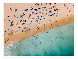 Póster  Veraneantes en la playa en Lagos, Portugal - Radu Bercan