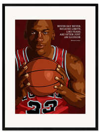 Impresión de arte enmarcada  Michael Jordan - Nikita Abakumov