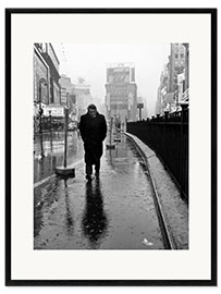 Impresión de arte enmarcada  James Dean en Times Square - Celebrity Collection