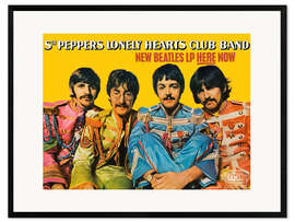 Impresión de arte enmarcada  Sgt. Pepper's Lonely Hearts Club Band (inglés) - Vintage Entertainment Collection